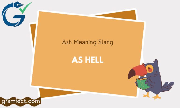 Ash Meaning Slang