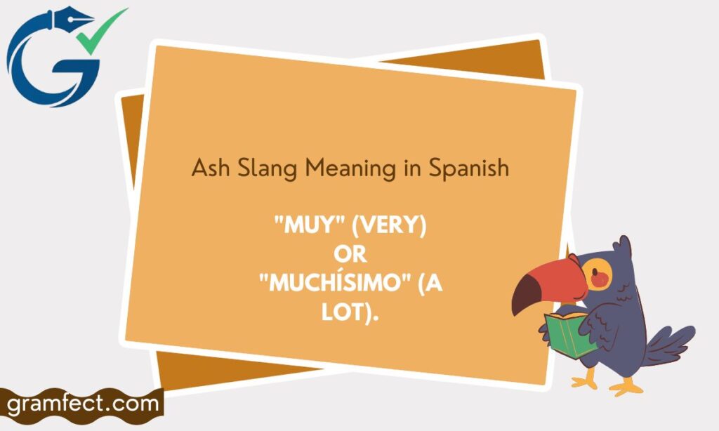 Ash Slang Meaning in Spanish