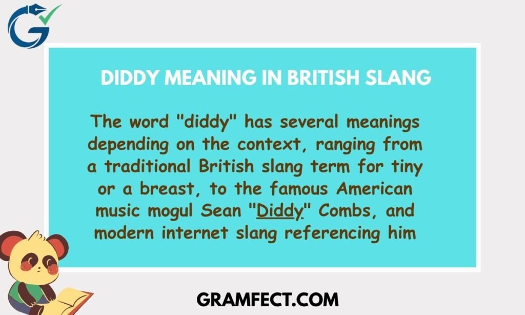 Diddy Meaning in British Slang