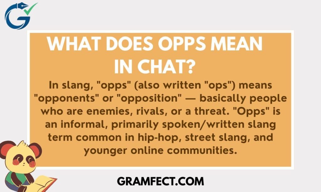 What Does Opps Mean in Chat?