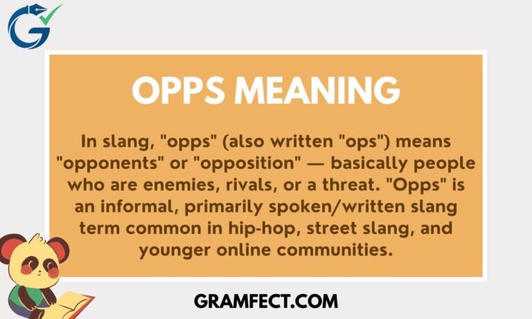 opps meaning
